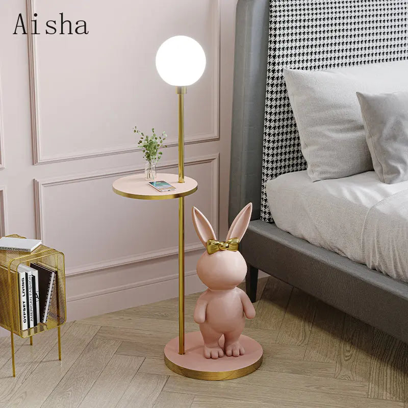 lampadaire nordique design lapin pour chambre enfant - vue 3 sur 11