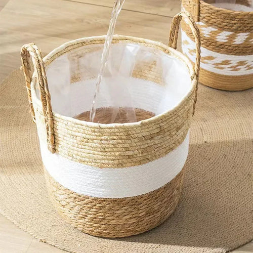 panier de jardinière en osier pour fleurs décoration jardin rangement - vue 4 sur 18
