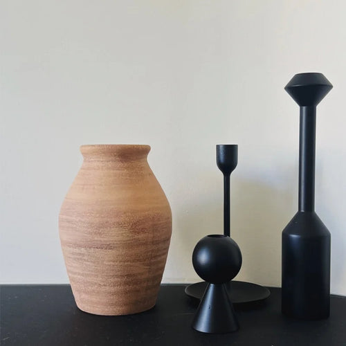 vases en céramique rétro faits main pour décoration florale - vue 3 sur 6