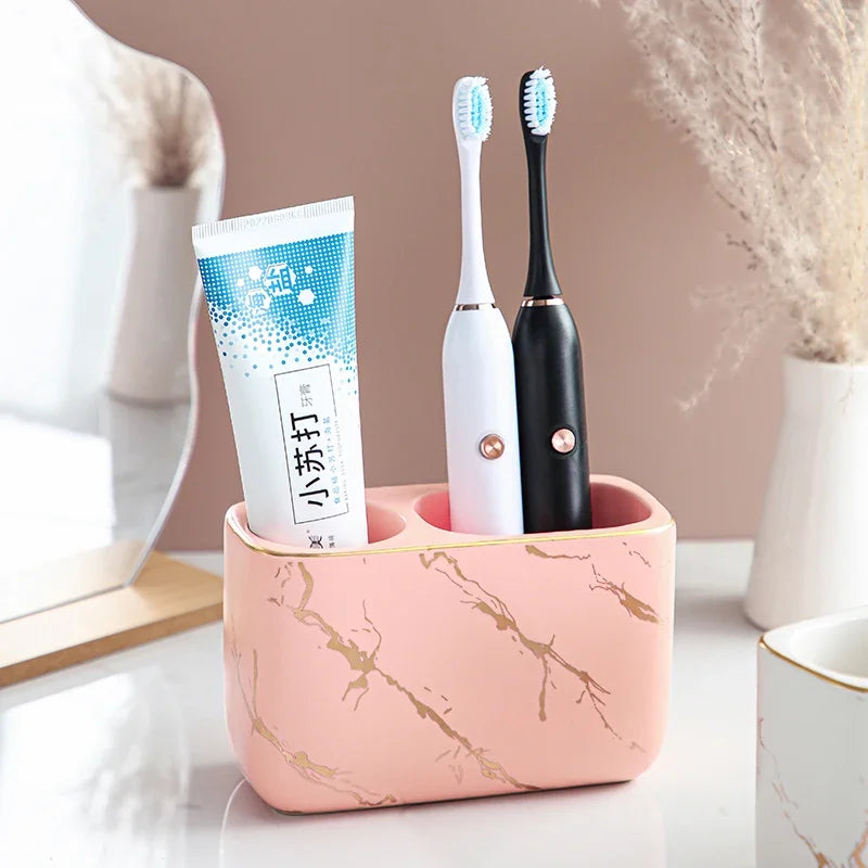 porte-brosse à dents électrique luxe pour salle de bain et rangement - vue 6 sur 16
