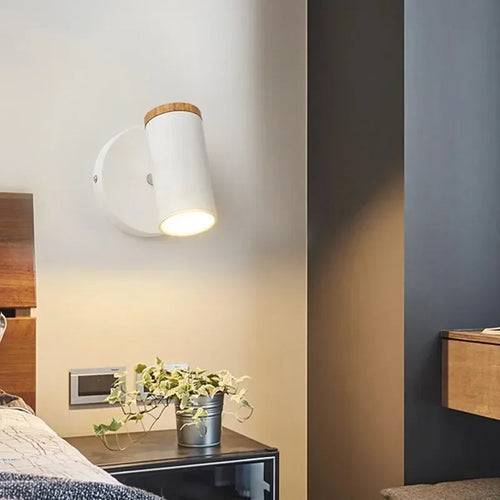 lampe oscillante télescopique bois décor intérieur lustre - vue 3 sur 10