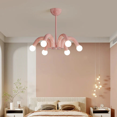 lustre romantique en métal avec conduite d'eau led pour intérieur - vue 5 sur 8