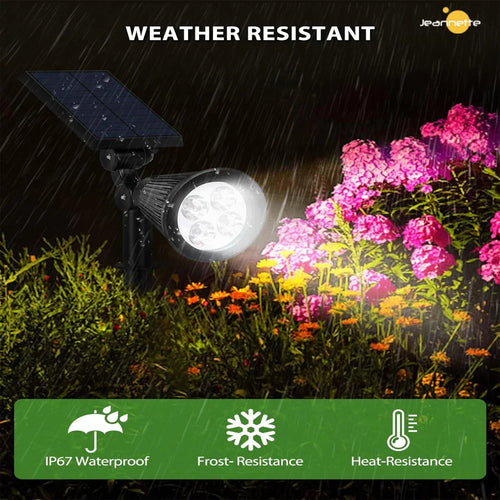 Projecteurs solaires extérieur étanche lumière solaire mur sol lumières solaires pour jardin piscine arbre étang voie paysage cour pelouse - vue 6 sur 9
