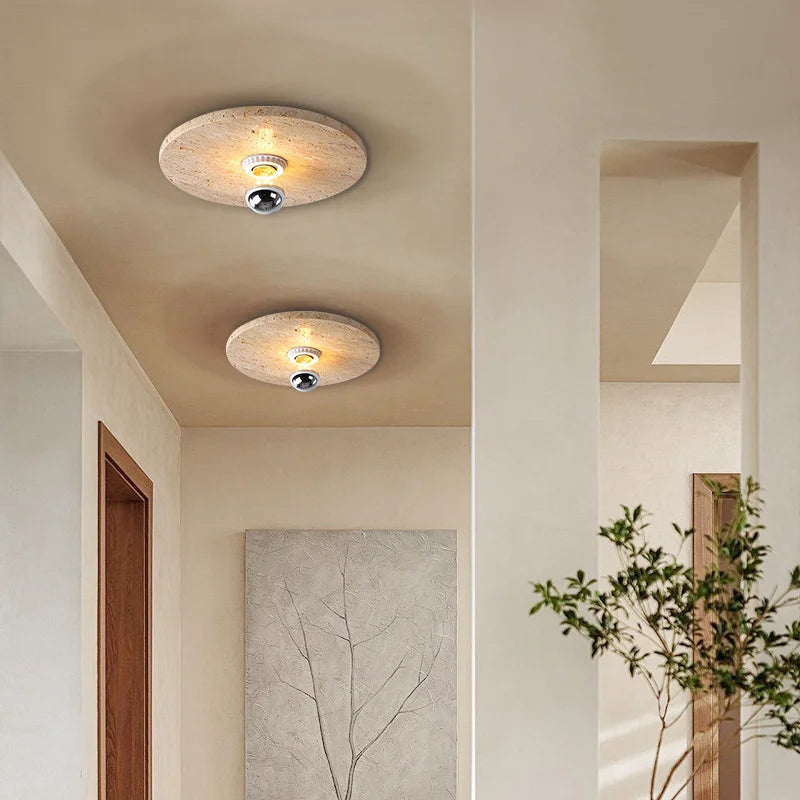 applique murale rétro en pierre naturelle avec éclairage led - vue 3 sur 8