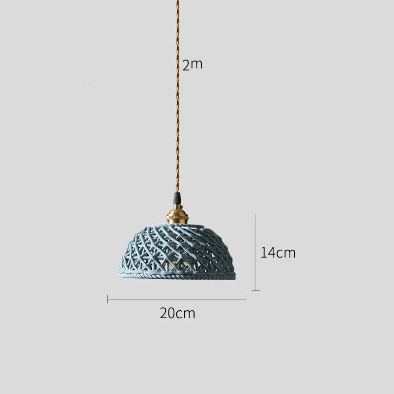 suspension LED blanc en céramique luminaires maison éclairage intérieur chambre salon à côté nordique moderne cuivre suspension lampe - vue 10 sur 23