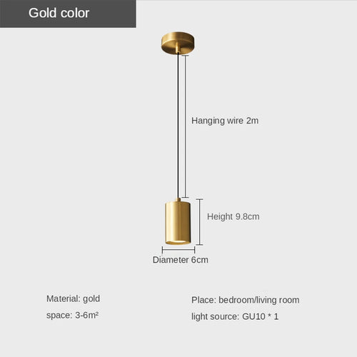 Suspension LED design moderne cylindrique