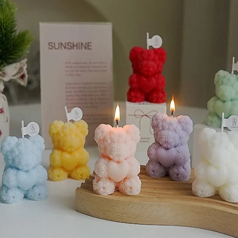 bougie ours en cire de soja parfumée pour détente - vue 1 sur 13