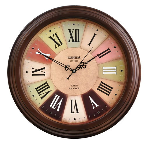 horloge murale silencieuse personnalisable en bois moderne rétro - vue 12 sur 25