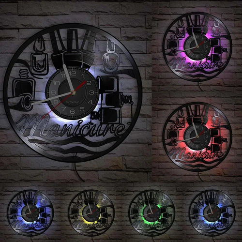 horloge murale vinyle pour salon de manucure et beauté - vue 27 sur 31