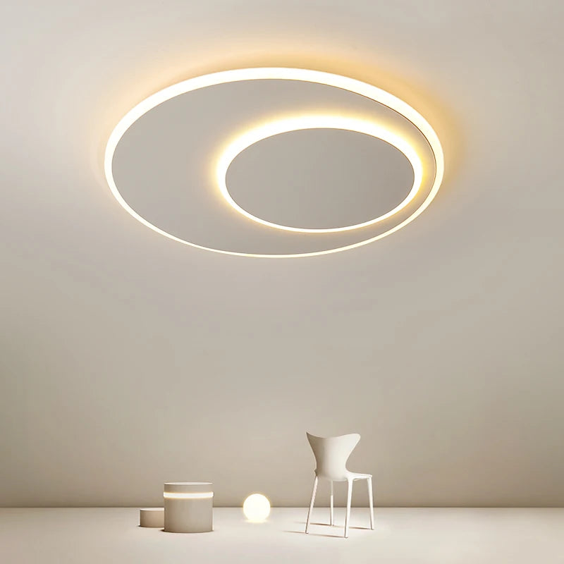 plafonnier moderne à leds avec télécommande pour éclairage intérieur - vue 6 sur 14
