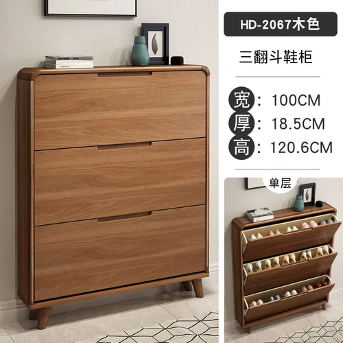 meuble à chaussures en bois design moderne gain de place luxe - vue 9 sur 22