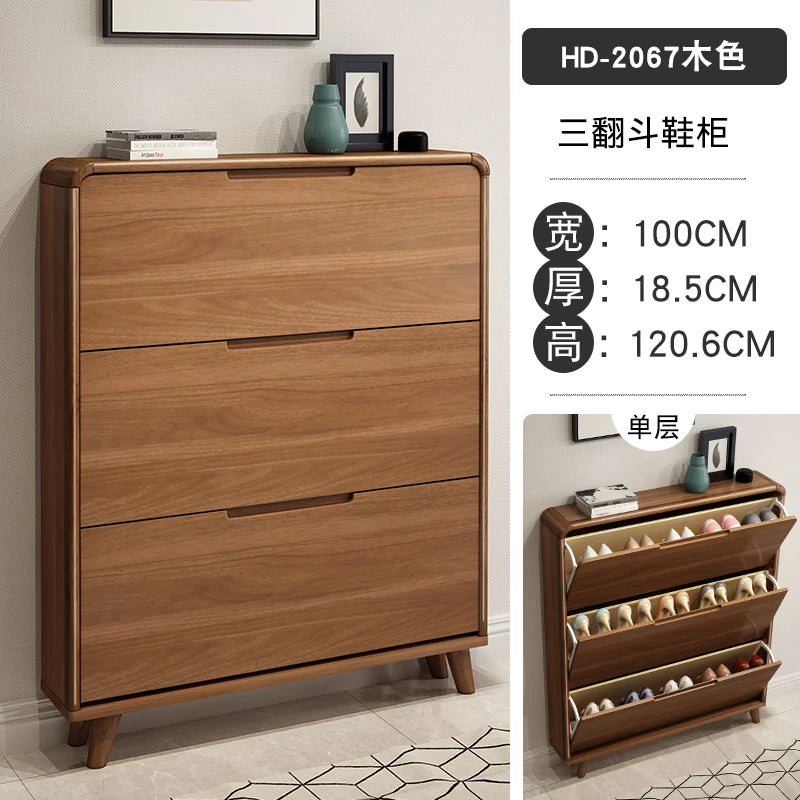 meuble à chaussures en bois design moderne gain de place luxe - vue 8 sur 22