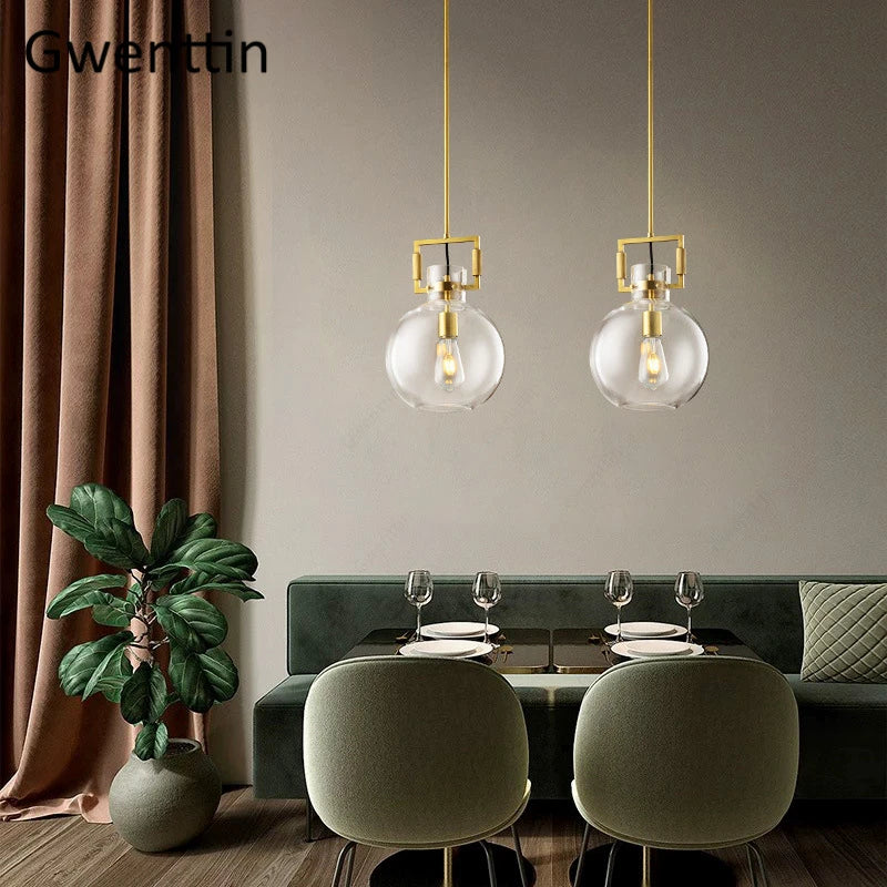 suspension moderne en métal et verre style industriel décor intérieur - vue 4 sur 10
