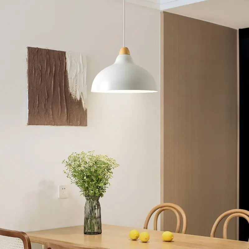 suspension nordiques led en bois massif pour restaurant - vue 5 sur 30