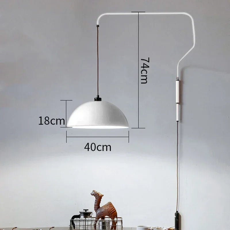 applique murale rotative design en fer luxe rétractable - vue 8 sur 8