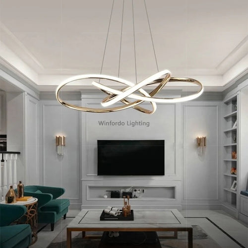 lustre led postmoderne en cristal winfordo wf-xd009 - vue 5 sur 10