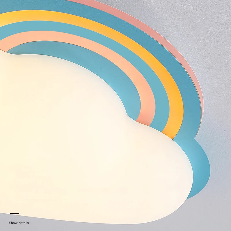 plafonnier nuage arc-en-ciel pour chambre enfant décor créatif - vue 5 sur 7