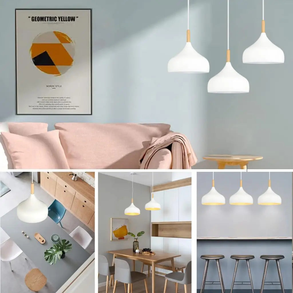 Suspension nordiques lampes de plafond multicolores modernes luminaires suspendus Bar café chambre cuisine salle à manger Restaurant - vue 5 sur 17