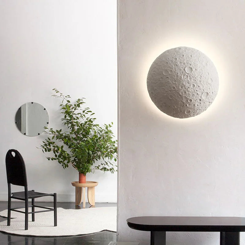 applique murale simulation lune led pour villa créative - vue 4 sur 6