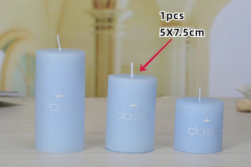bougies piliers parfumées décoratives sans fumée en plusieurs tailles et couleurs - vue 25 sur 29