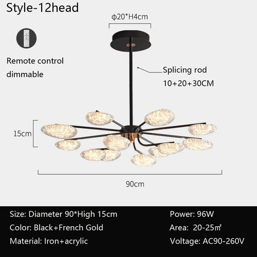 suspension moderne à intensité variable pour restaurant et villa de luxe - vue 9 sur 10