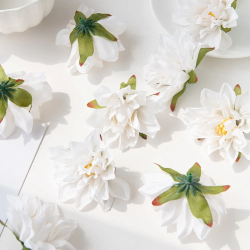 lot de 20 fleurs murales en soie pour décoration variée - vue 7 sur 15