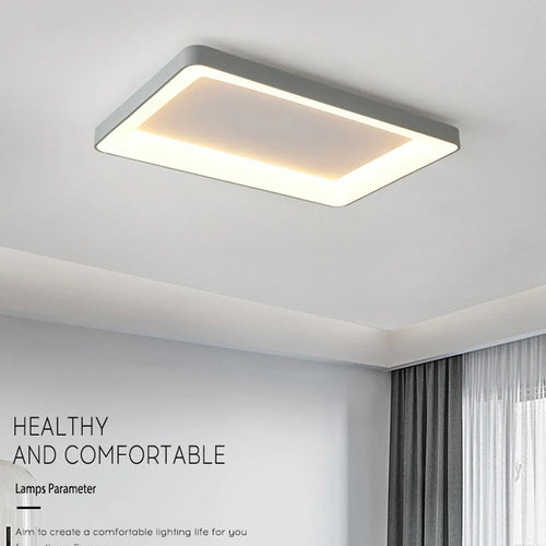 plafonnier led simple rectangulaire pour intérieur moderne - vue 6 sur 10
