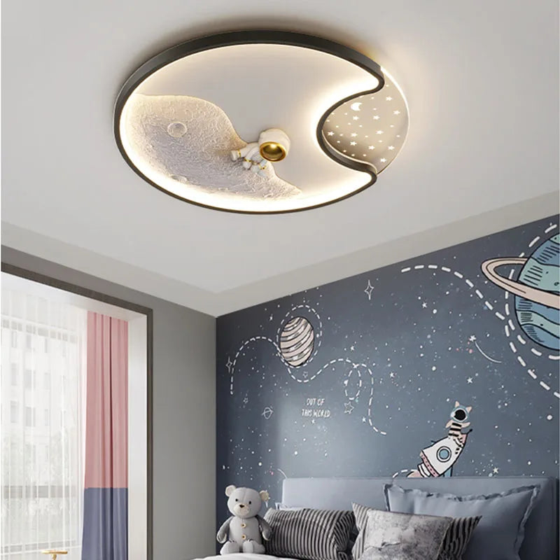 plafonnier led astronaute moderne pour chambre d'enfants - vue 5 sur 10