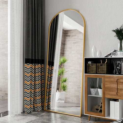 miroir sur pied en verre trempé inclinable et mural - vue 4 sur 6