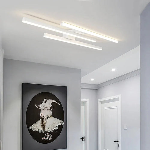plafonnier design moderne en fer noir pour intérieur - vue 4 sur 14