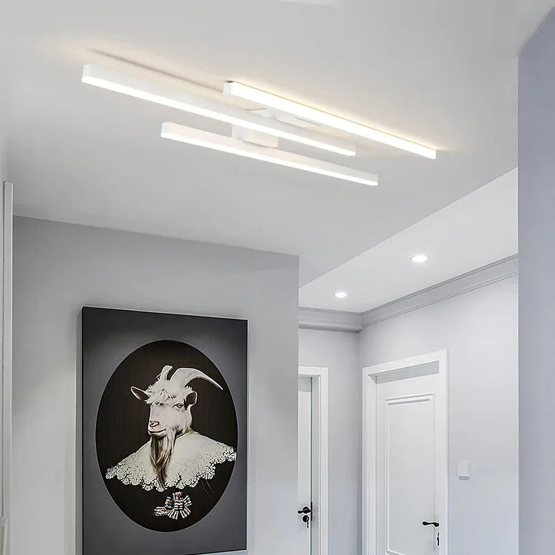 plafonnier design moderne en fer noir pour intérieur - vue 3 sur 14