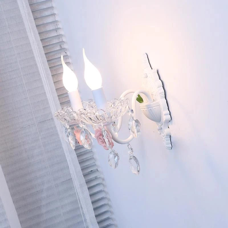 applique murale en cristal style coréen pour éclairage décoratif - vue 3 sur 16
