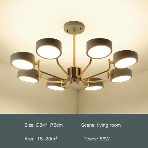 lustre moderne simple pour éclairage intérieur design élégant - vue 15 sur 18