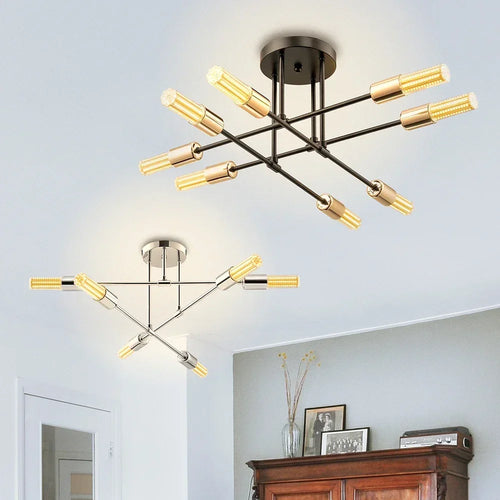 lustre spoutnik semi encastré moderne style nordique galvanoplastie - vue 6 sur 13