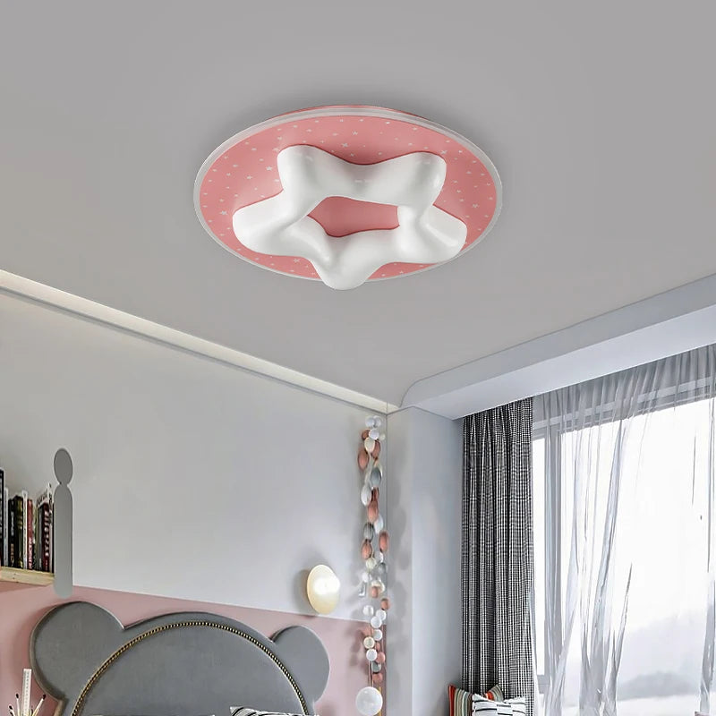 lampe led encastrée nordique étoile à cinq branches pour enfants - vue 5 sur 8