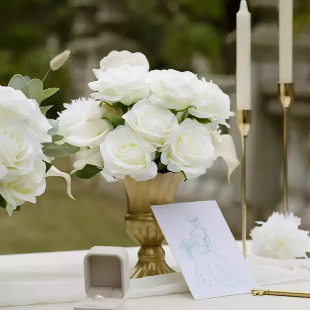 rose artificielle en soie pour décoration de mariage et événements - vue 6 sur 28