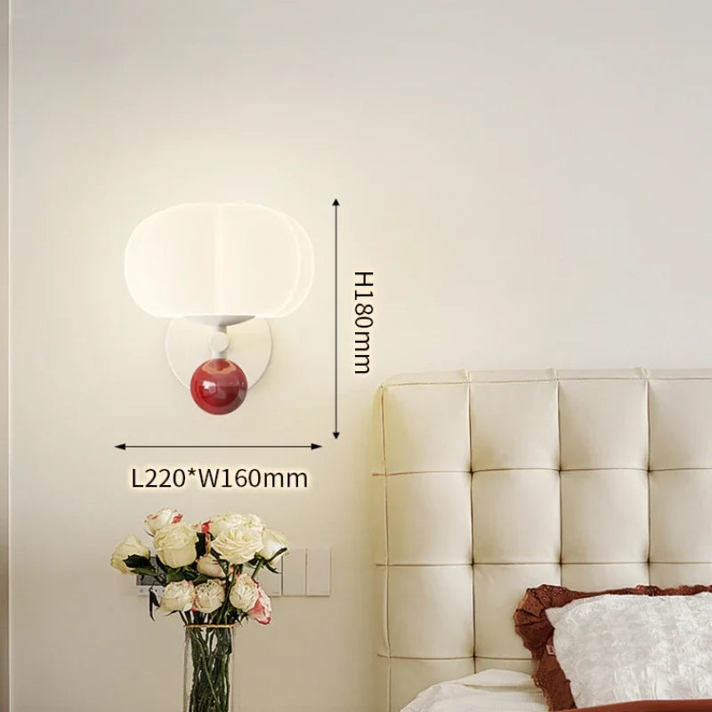 applique murale minimaliste citrouille style crème moderne - vue 12 sur 12
