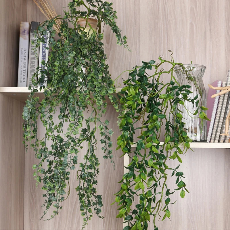 feuilles d eucalyptus artificielles en rotin pour décoration intérieure et extérieure - vue 5 sur 13