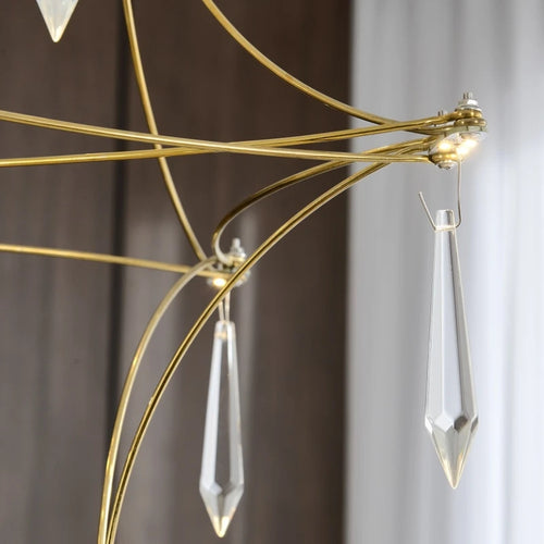 lustre postmoderne en cristal de luxe design nordique led - vue 7 sur 6
