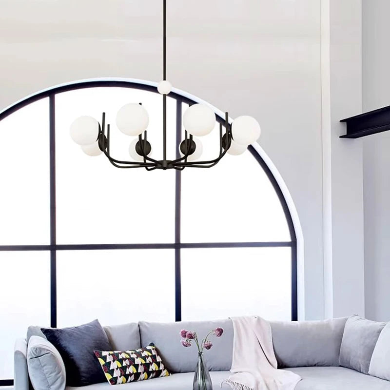 lustre moderne à led pour éclairage intérieur suspendu - vue 6 sur 6