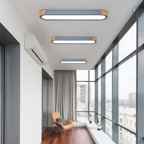 plafonnier led rectangulaire longue bande simple et créatif - vue 5 sur 15