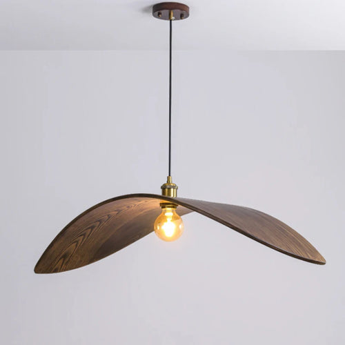 Suspension Imitation bois lampe de salle à manger cuisine Restaurant Bar lampe suspendue chapeau de paille décor à la maison luminaires E27 - vue 2 sur 10