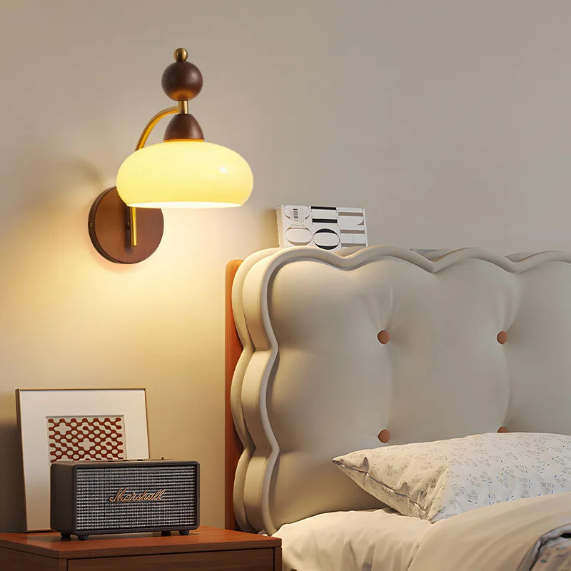 applique murale vintage en cuivre et bois pour intérieur - vue 4 sur 10