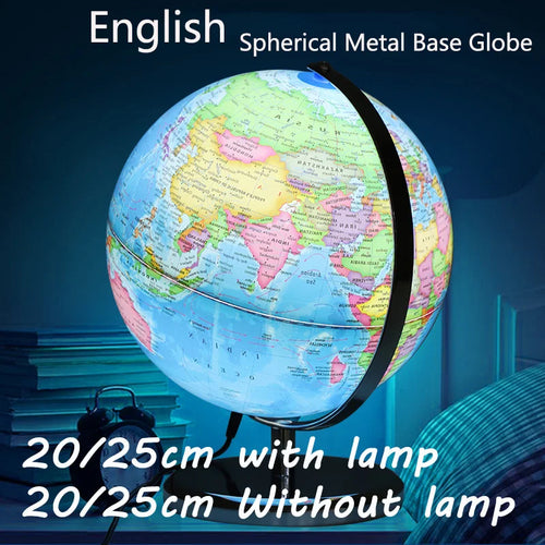 globe terrestre lumineux avec carte du monde éducative - vue 3 sur 10