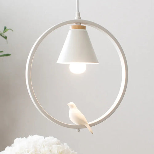 lampe à oiseaux nordique moderne en fer pour décoration intérieure - vue 3 sur 16