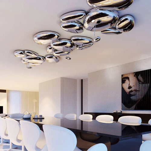 Plafonnier led moderne goutte décoré - vue 3 sur 12