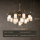 lustre en cuivre design style chinois pour éclairage moderne