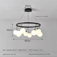 lustre led moderne en verre pour décoration intérieure