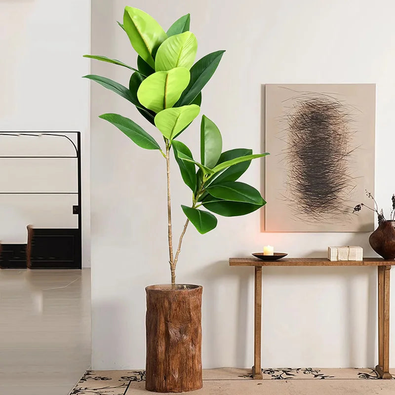 grands ficus artificiels en caoutchouc pour décoration de Noël - vue 3 sur 9
