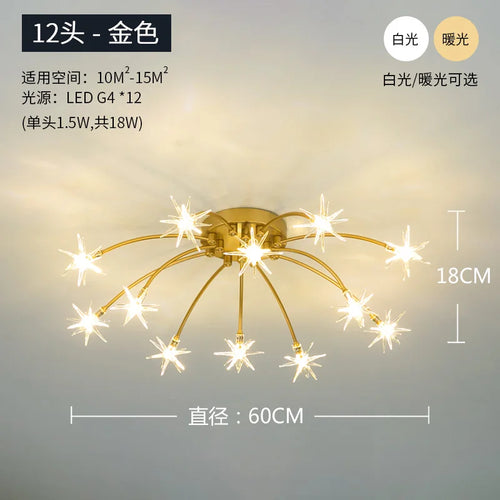 plafonnier étoile led pour éclairage intérieur moderne
